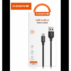 XSSIVE BRAIDED USB MICRO CABLE 3M